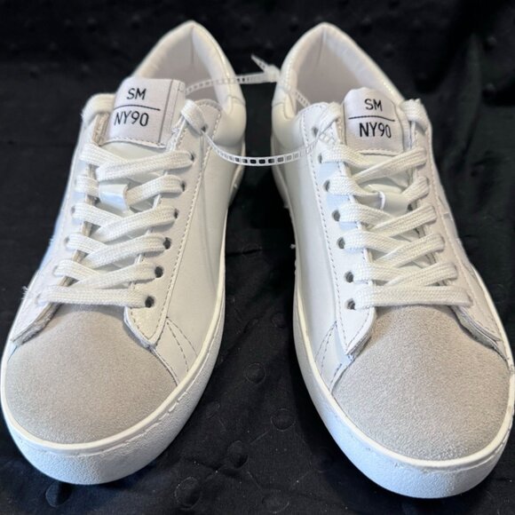 Steve Madden McKayla Womens Size 6 Sneakers Leather Upper White & Suede Tip - Picture 4 of 8